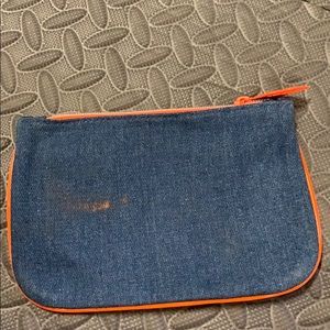 Blue orange boarder Ipsy bag